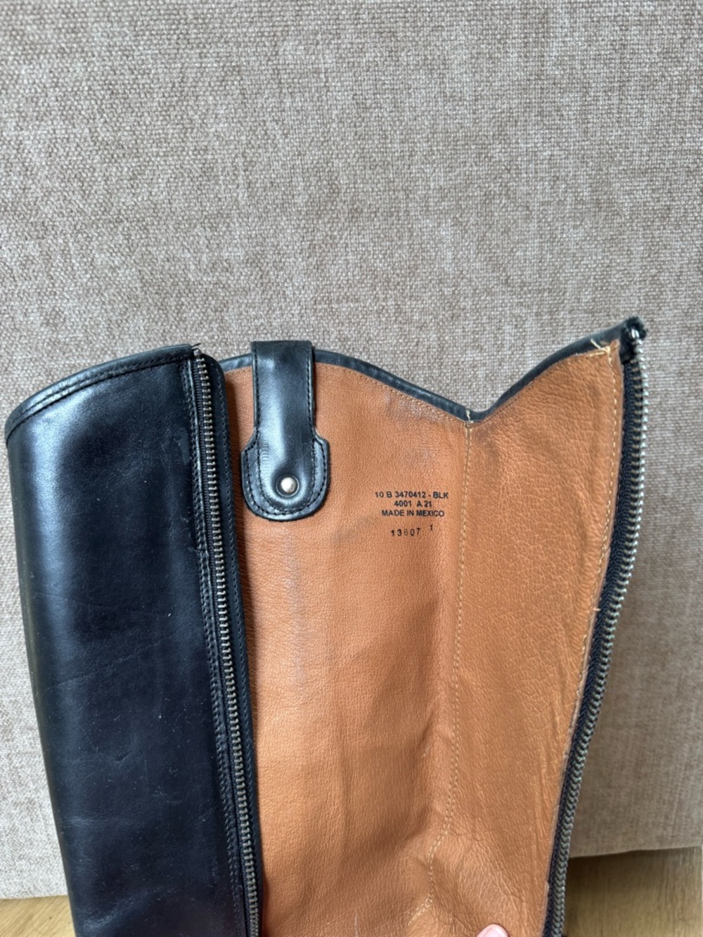 Frye Black Leather Knee-High Boots - Picture 3 of 7
